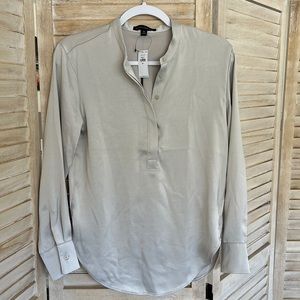 Banana Republic silver blouse XS NWT